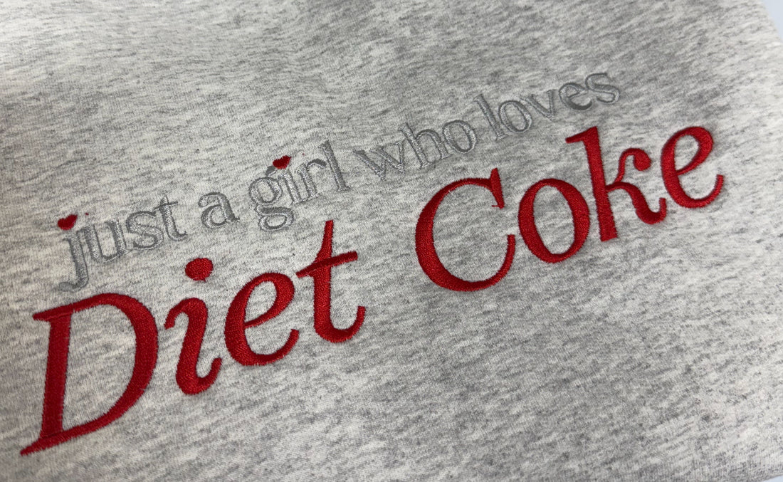 Just a Girl Who Loves [Your Drink] Custom Embroidered Sweatshirt or Hoodie – Personalized Gift for Coffee, Soda, or Energy Drink Lovers