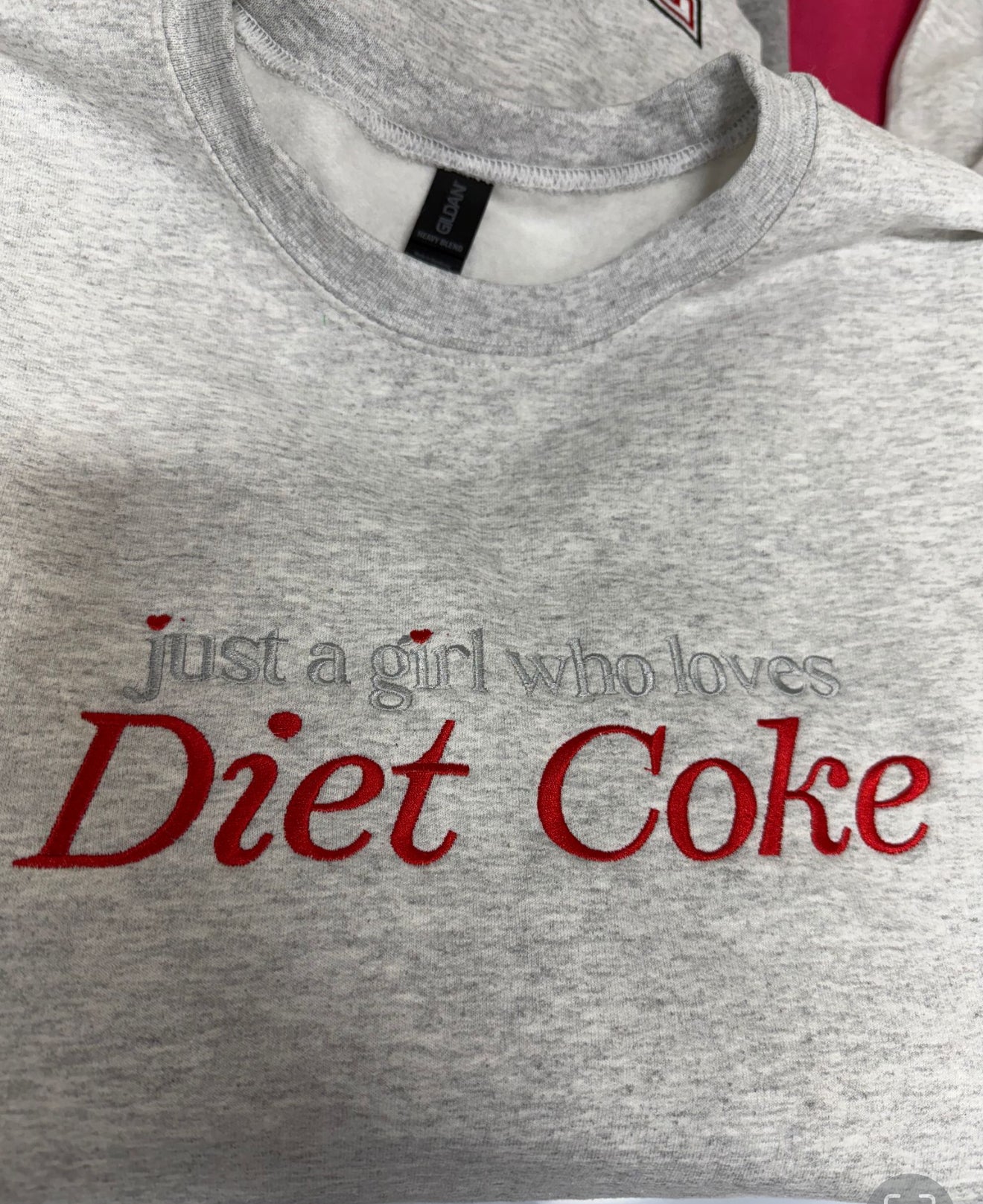 Just a Girl Who Loves [Your Drink] Custom Embroidered Sweatshirt or Hoodie – Personalized Gift for Coffee, Soda, or Energy Drink Lovers