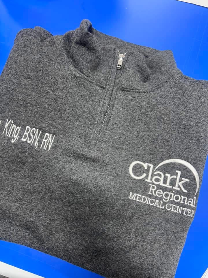 Personalized Clark Regional Employee Quarter zip