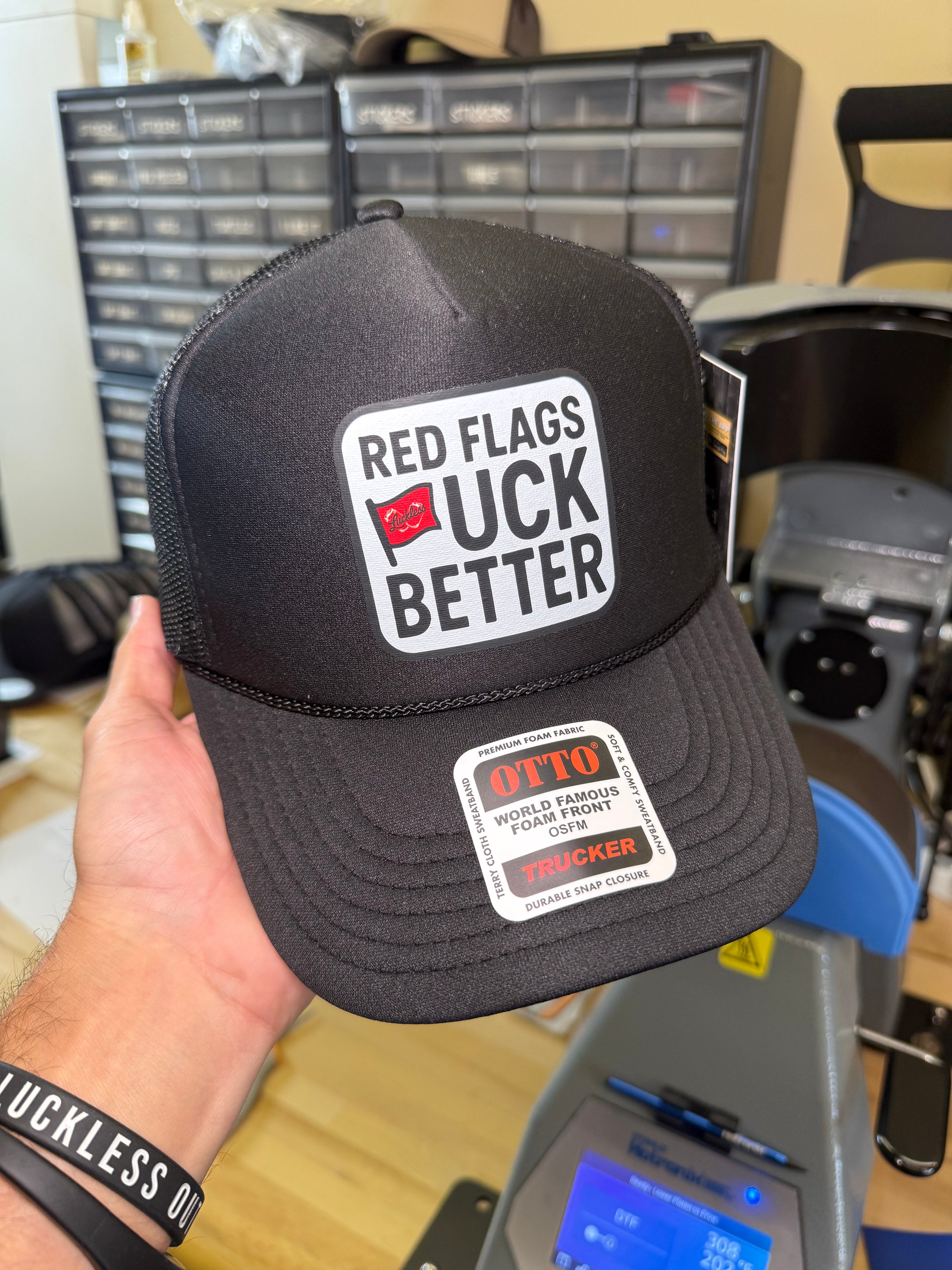 Red Flags F Better Trucker Hat (Multiple Colors)