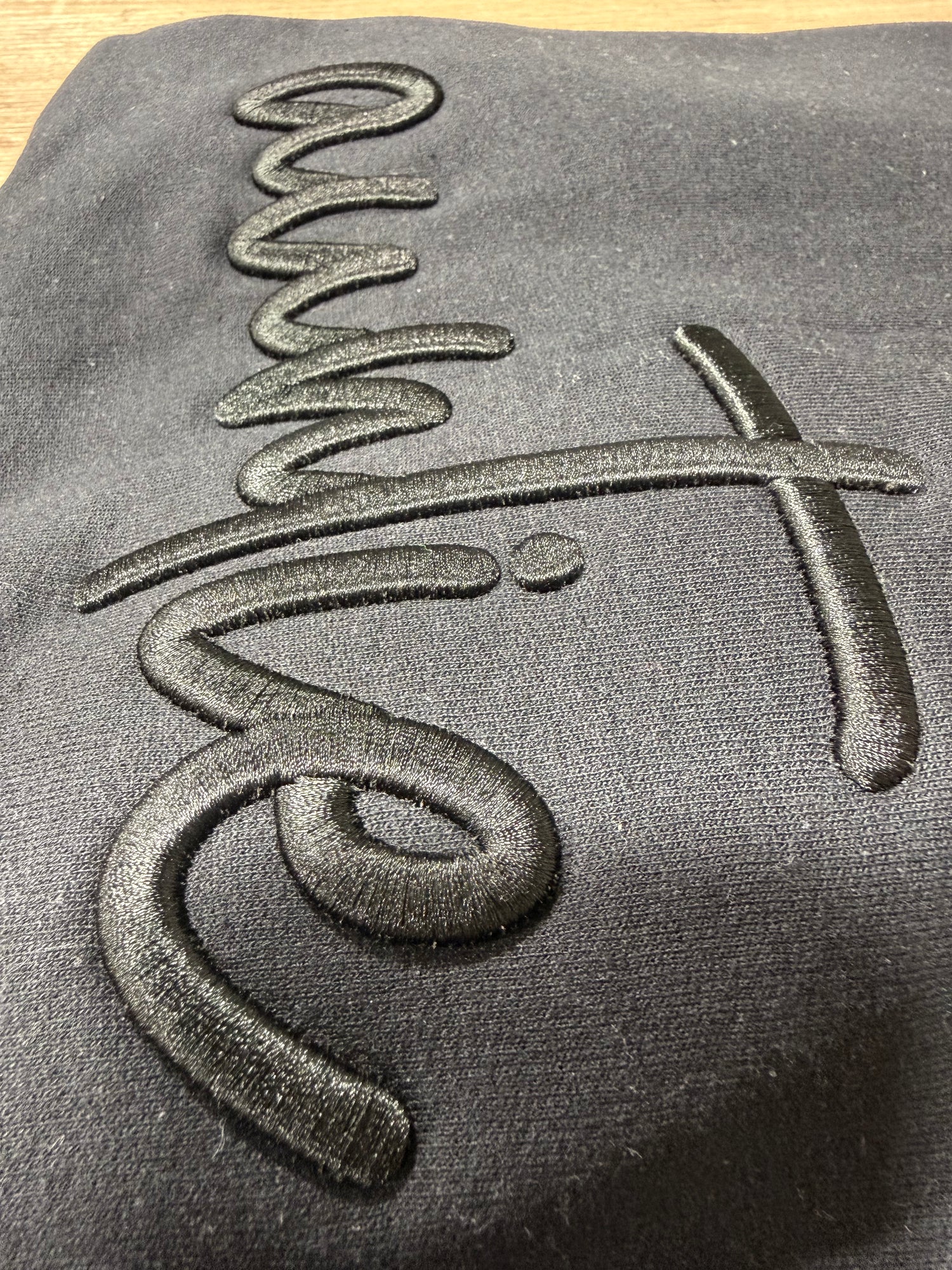 Personalized 3D Embroidered Sweatshirt | Custom Raised Stitch Name or Text