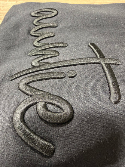 Personalized 3D Embroidered Sweatshirt | Custom Raised Stitch Name or Text