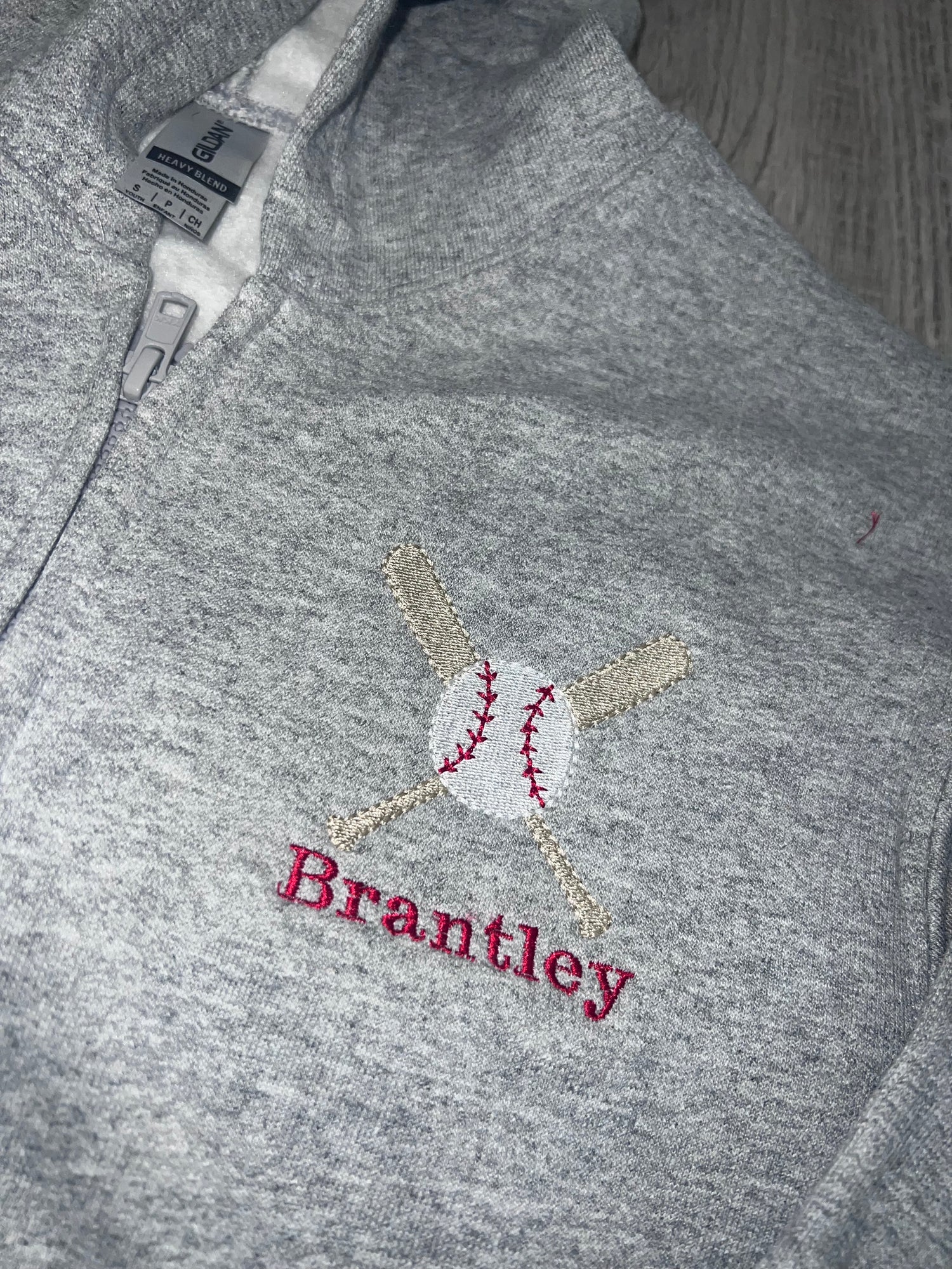 Youth Full Zip Embroidered Baseball Jacket (Personalized)