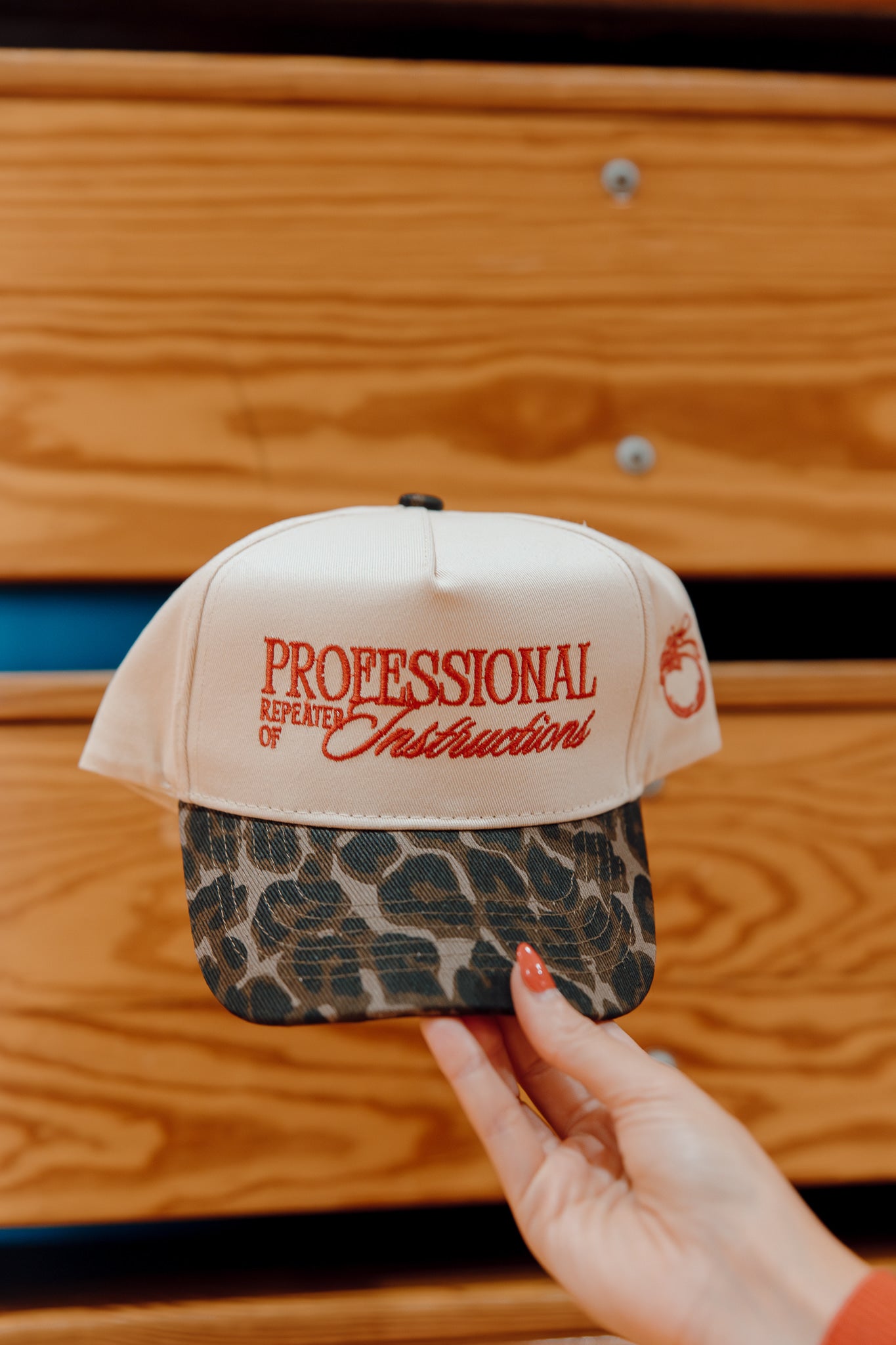 Professional Repeater of Instructions - Leopard Vintage Hat
