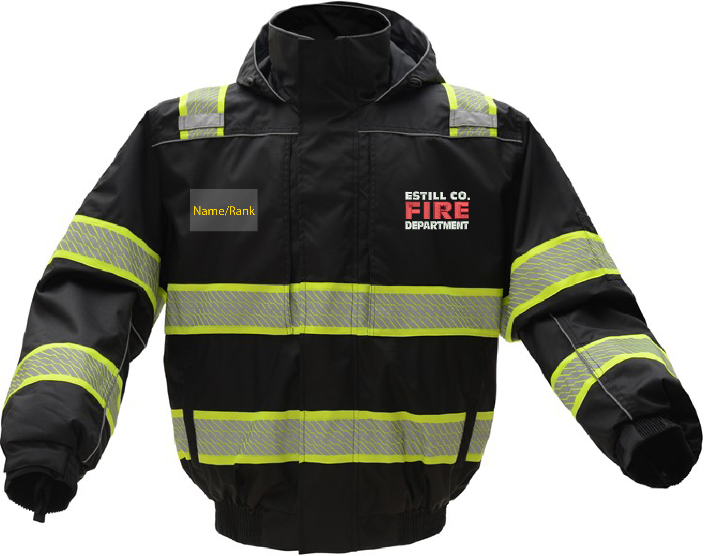 ONYX 3-N-1 Winter Bomber Jacket - Personalized Estill County Fire Department Embroidered With Name/Rank