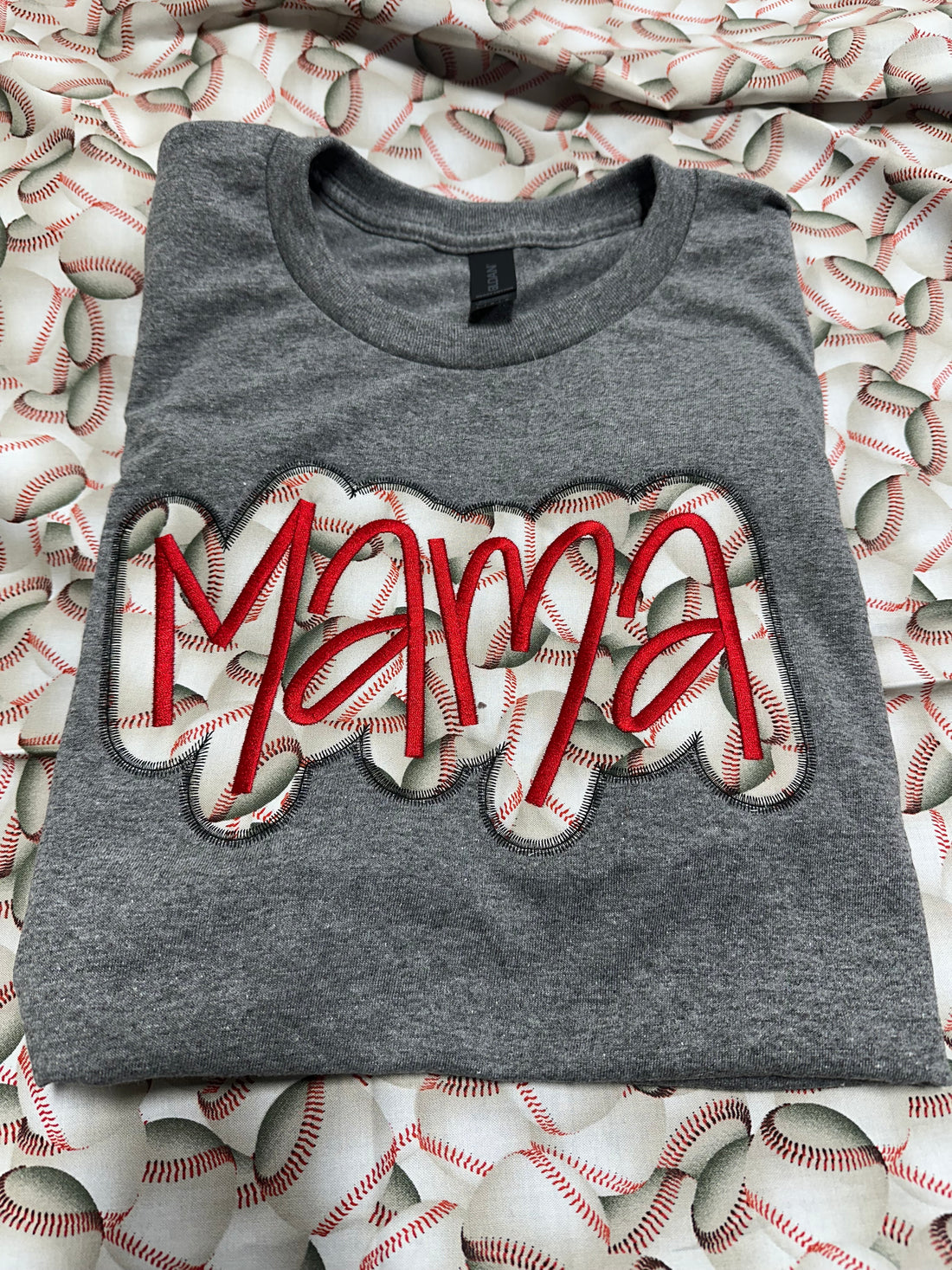 Baseball Mama Graphic Embroidered T-Shirt | Sizes Small to 3X | Unique Design for Baseball Lovers | Excellent Gift for Baseball Moms