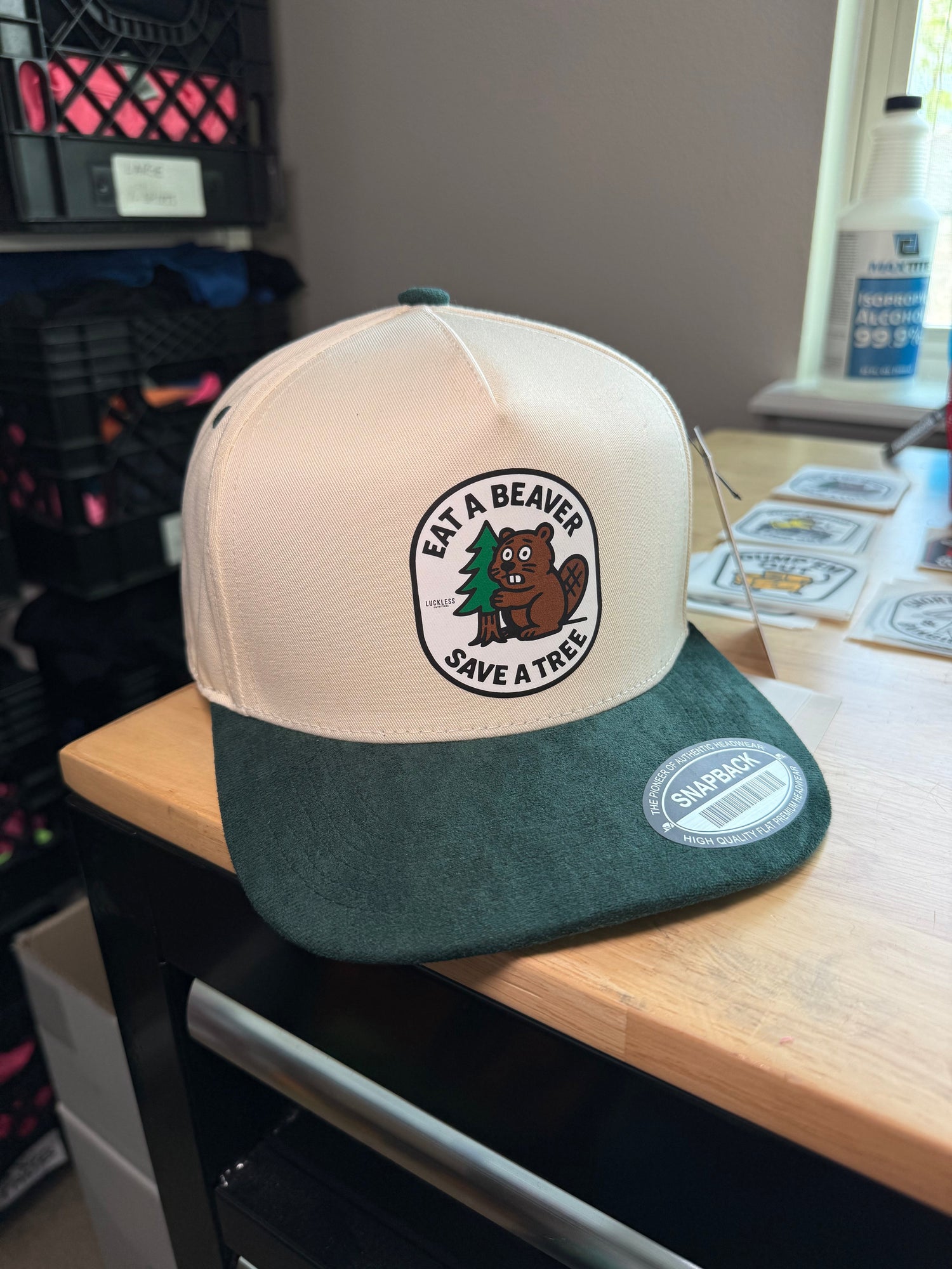 Eat A Beaver Save A Tree Trucker Hat