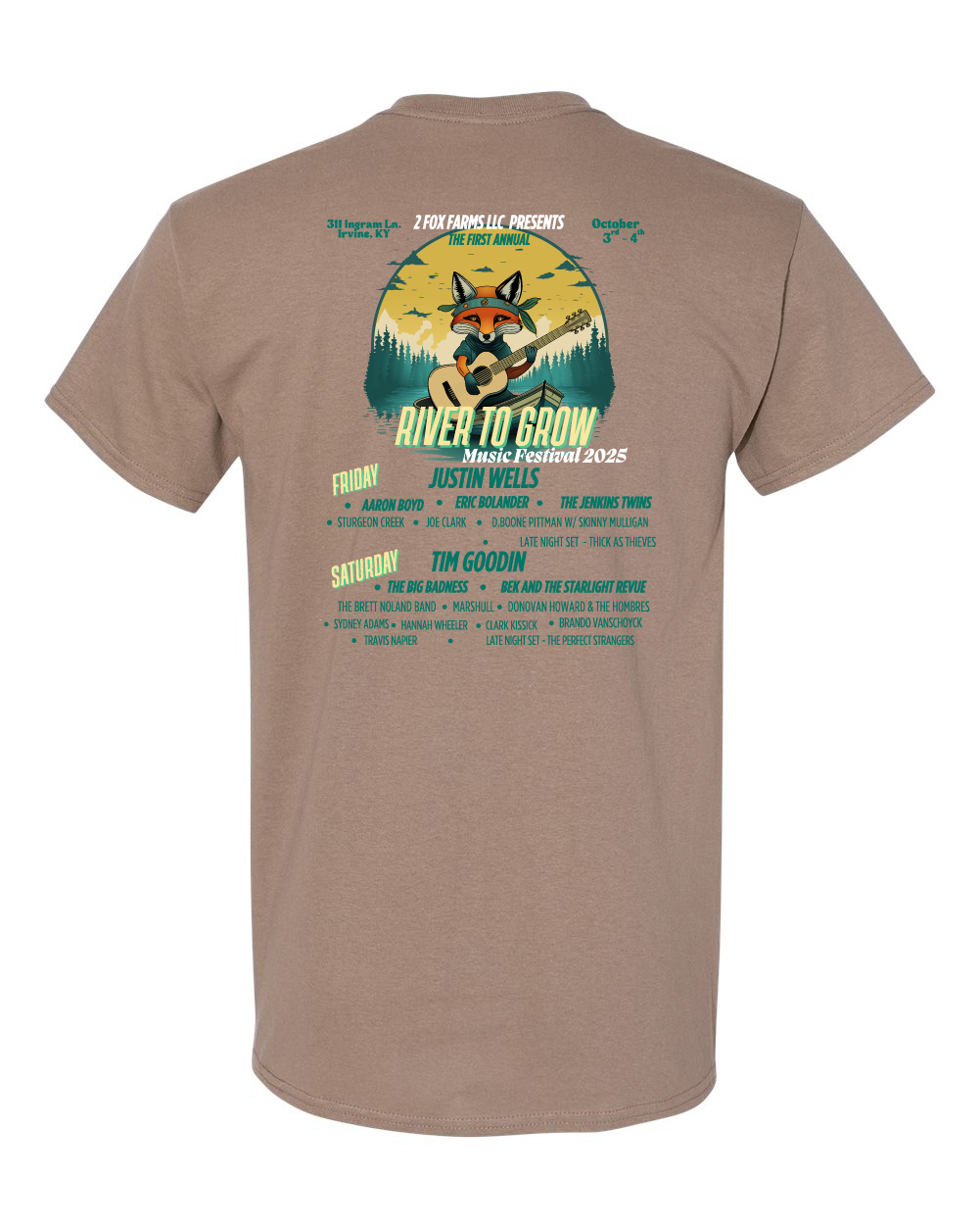 River to Grow (RTG) Music Festival 2025 T-Shirt