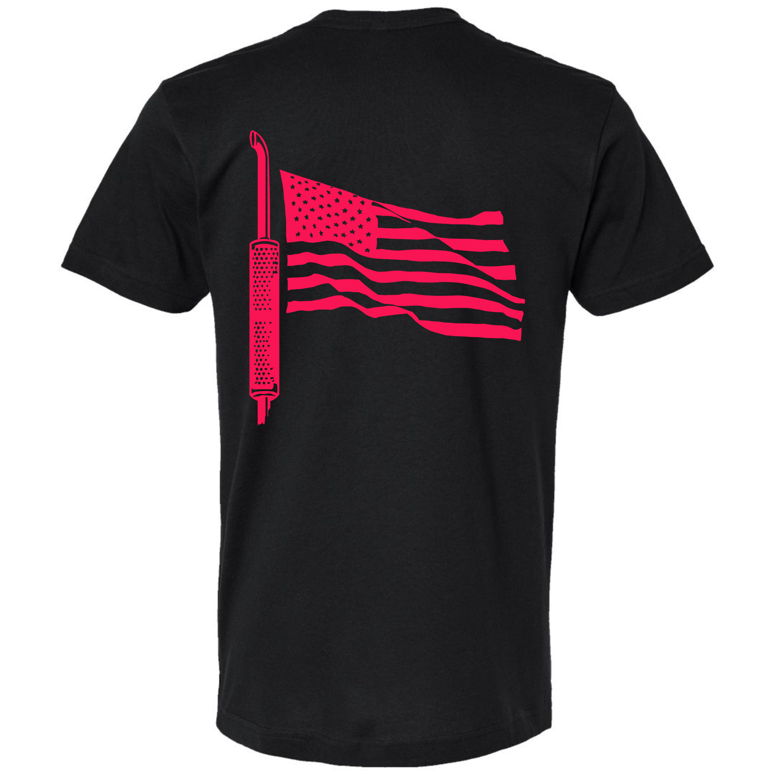 Trucker Tee - Smoke Stack American Flag