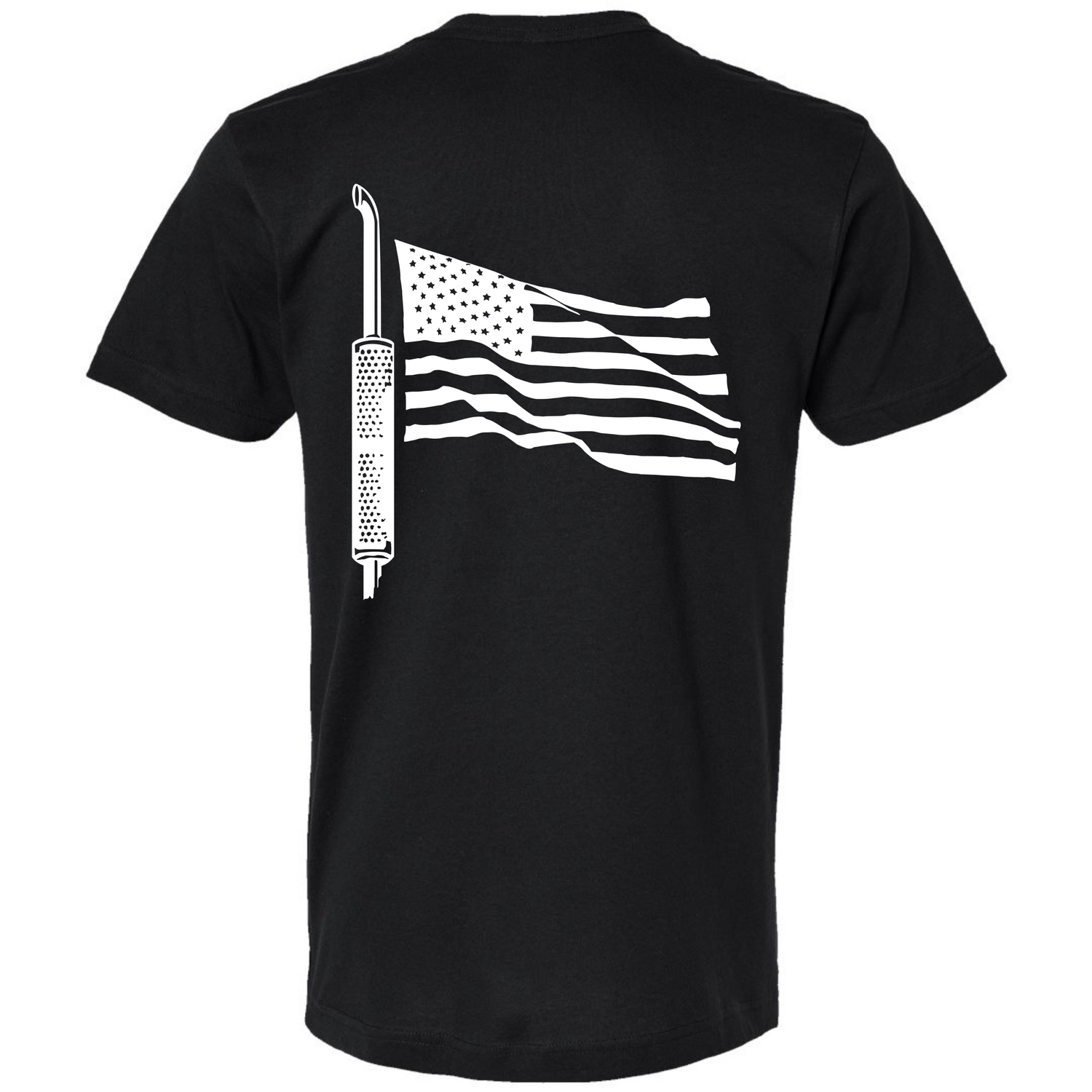 Trucker Tee - Smoke Stack American Flag