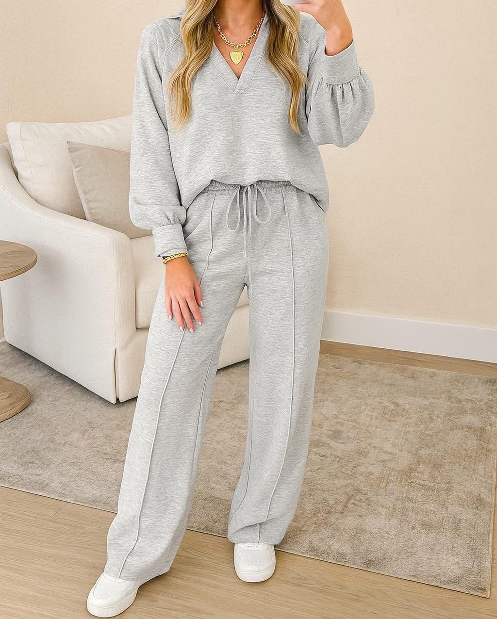 GREY SWEATPANTS SET