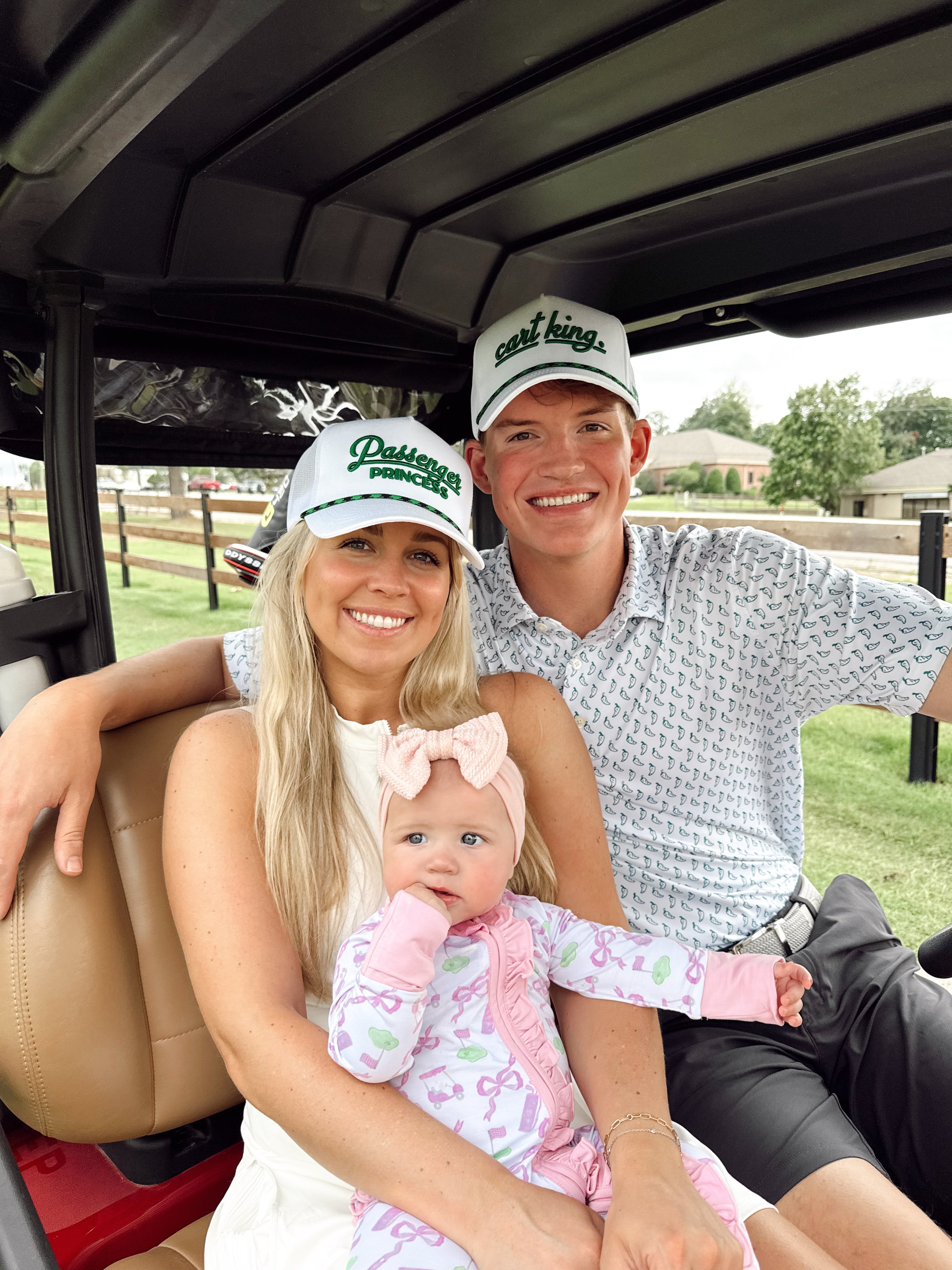 Couples Golf Hat - White Vintage Trucker Hat