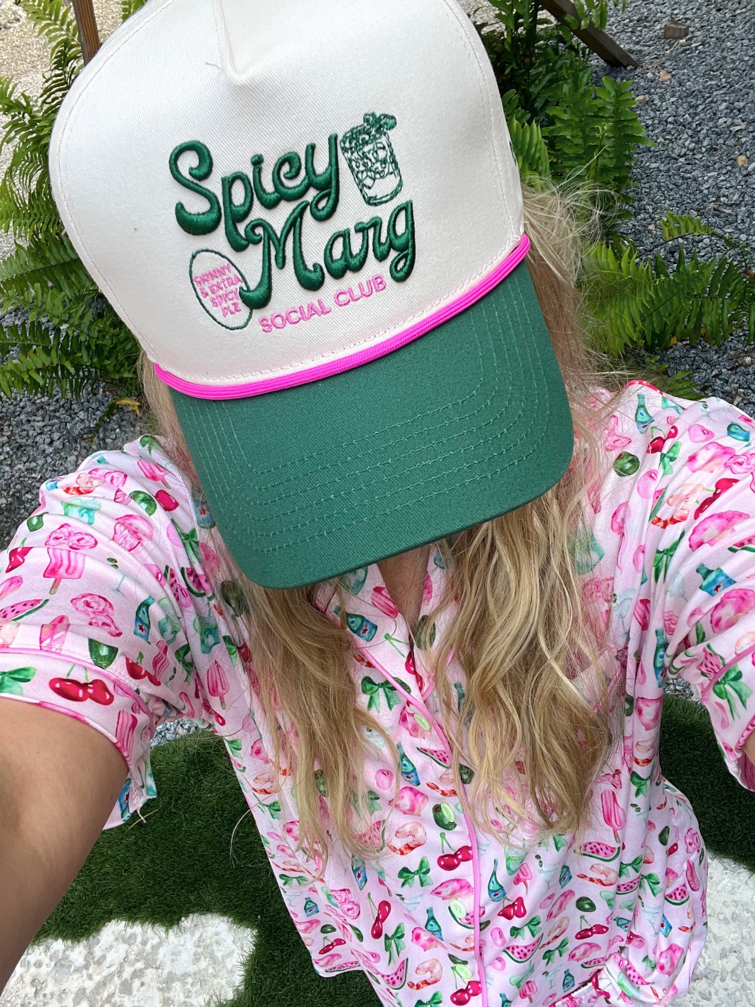 Spicy Marg Social Club - Green Vintage Trucker Hat