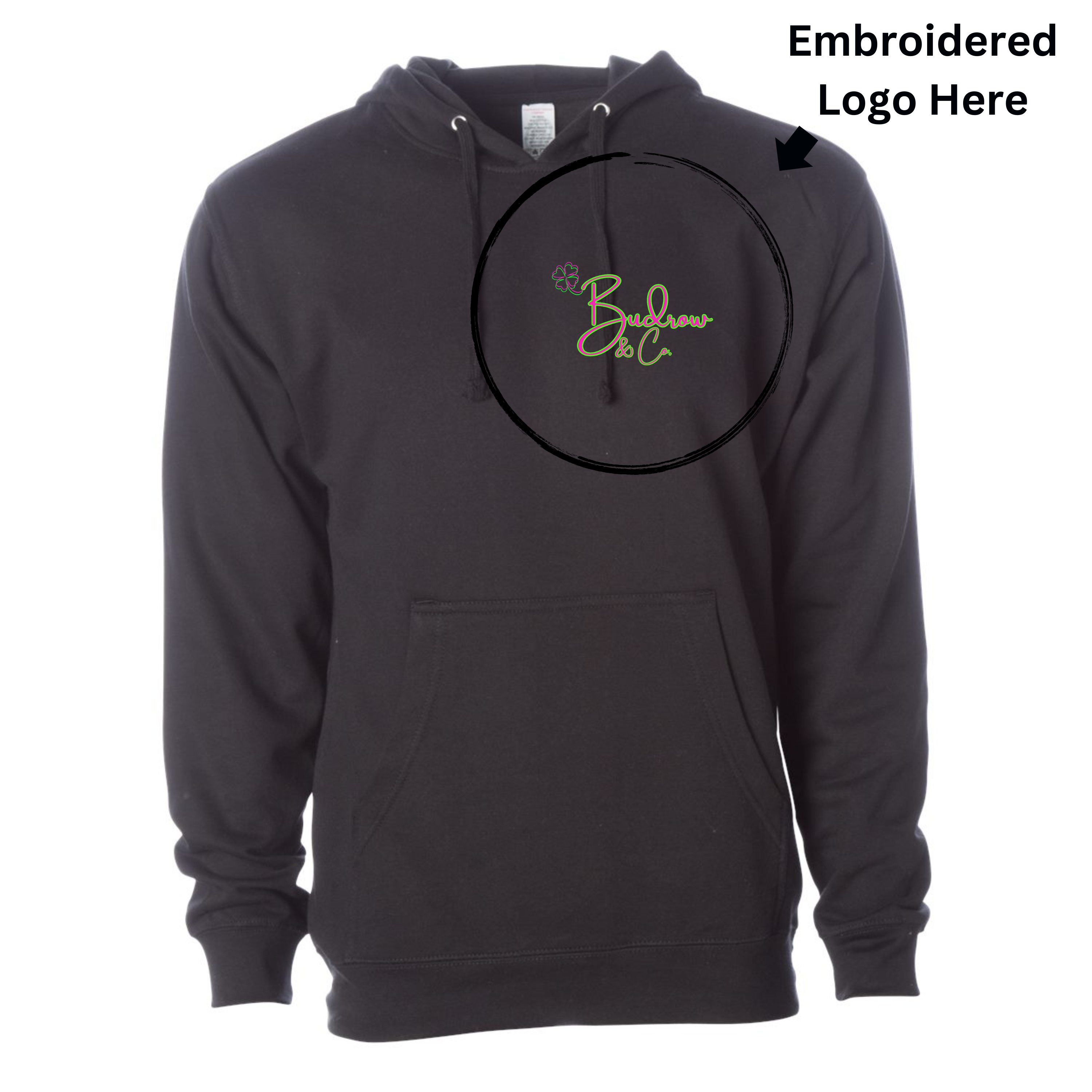 Custom Logo Embroidered Hoodie (Upload Your Design)