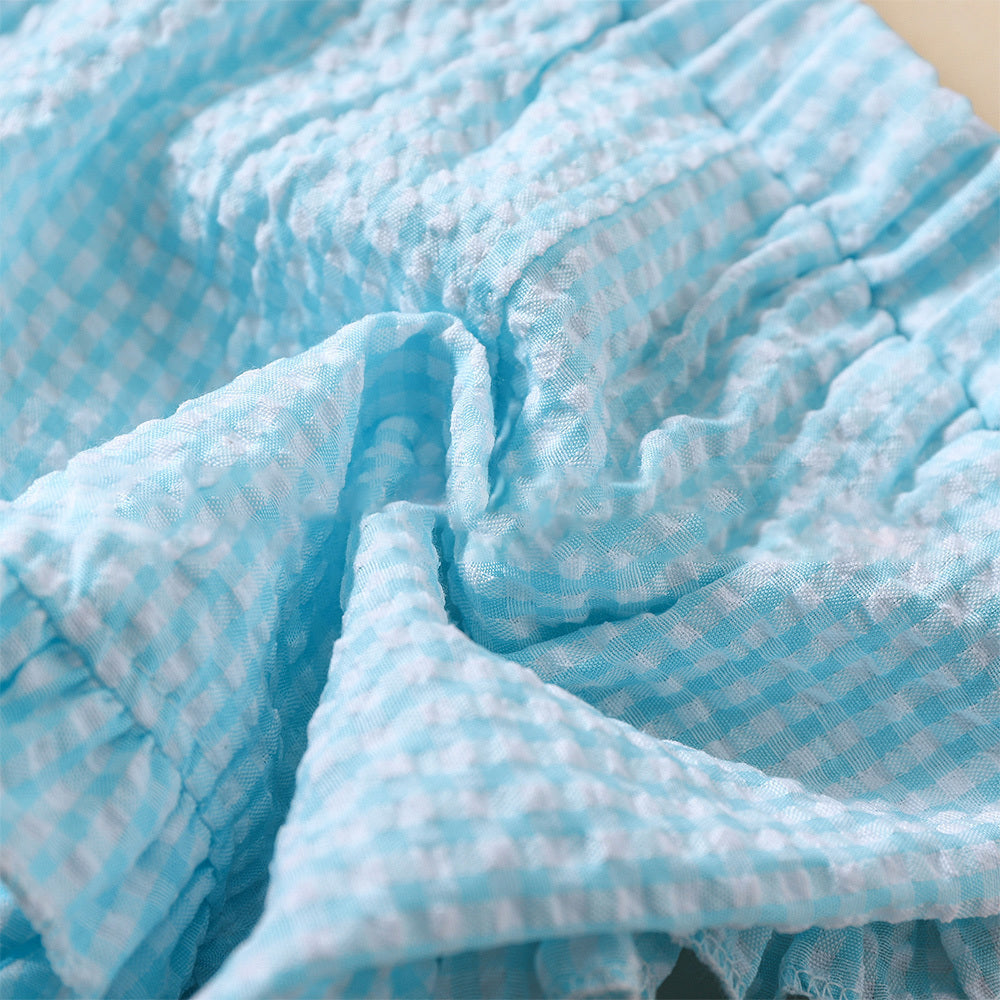 Toddler Girls Gingham Ruffle Shorts