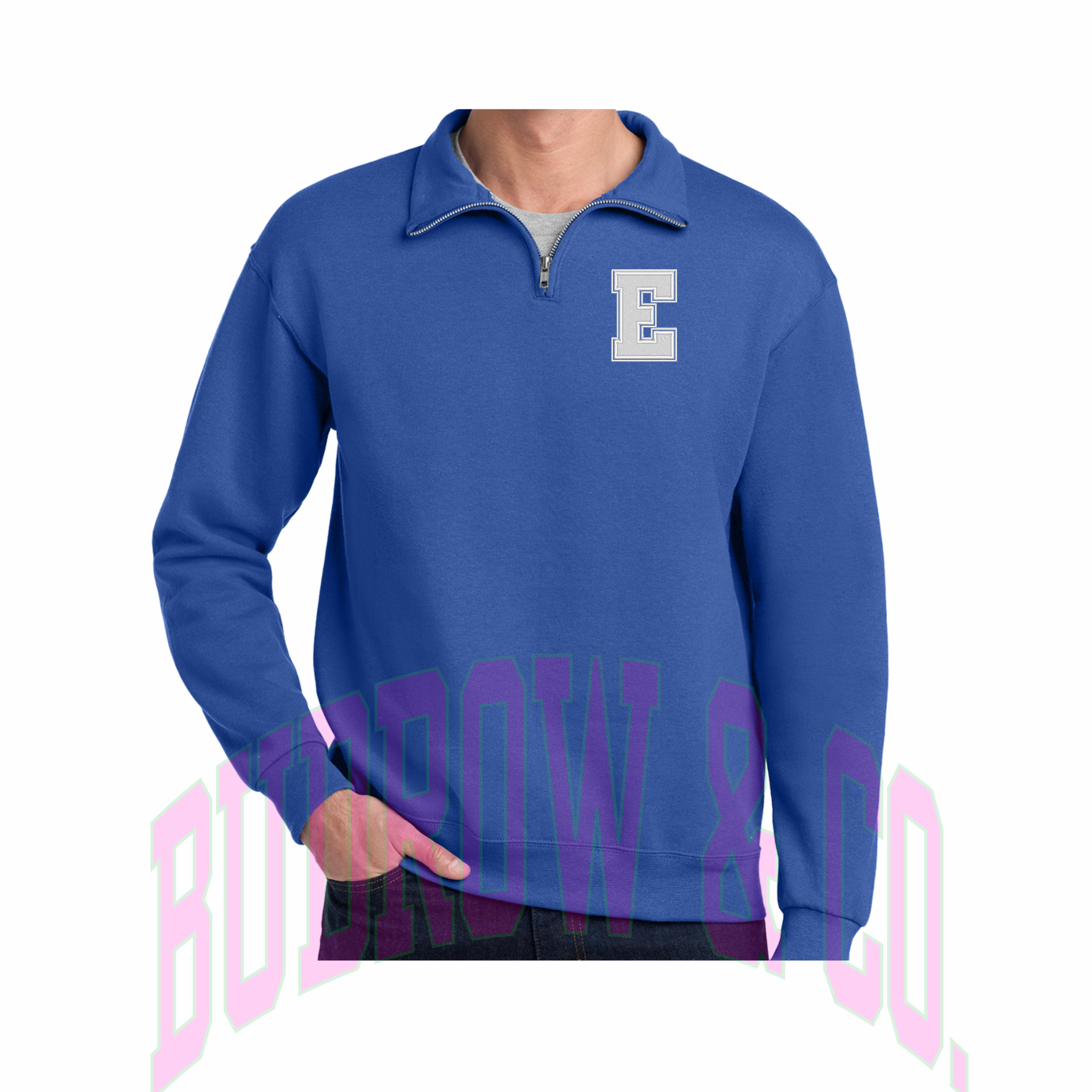 Embroidered 1/4 Zip - Block E (Personalized)