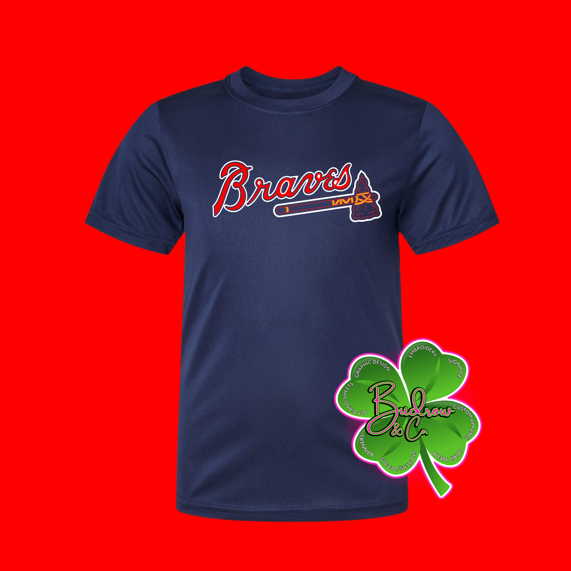 Braves Tball   - Matching Parent Tee - Drifit Material