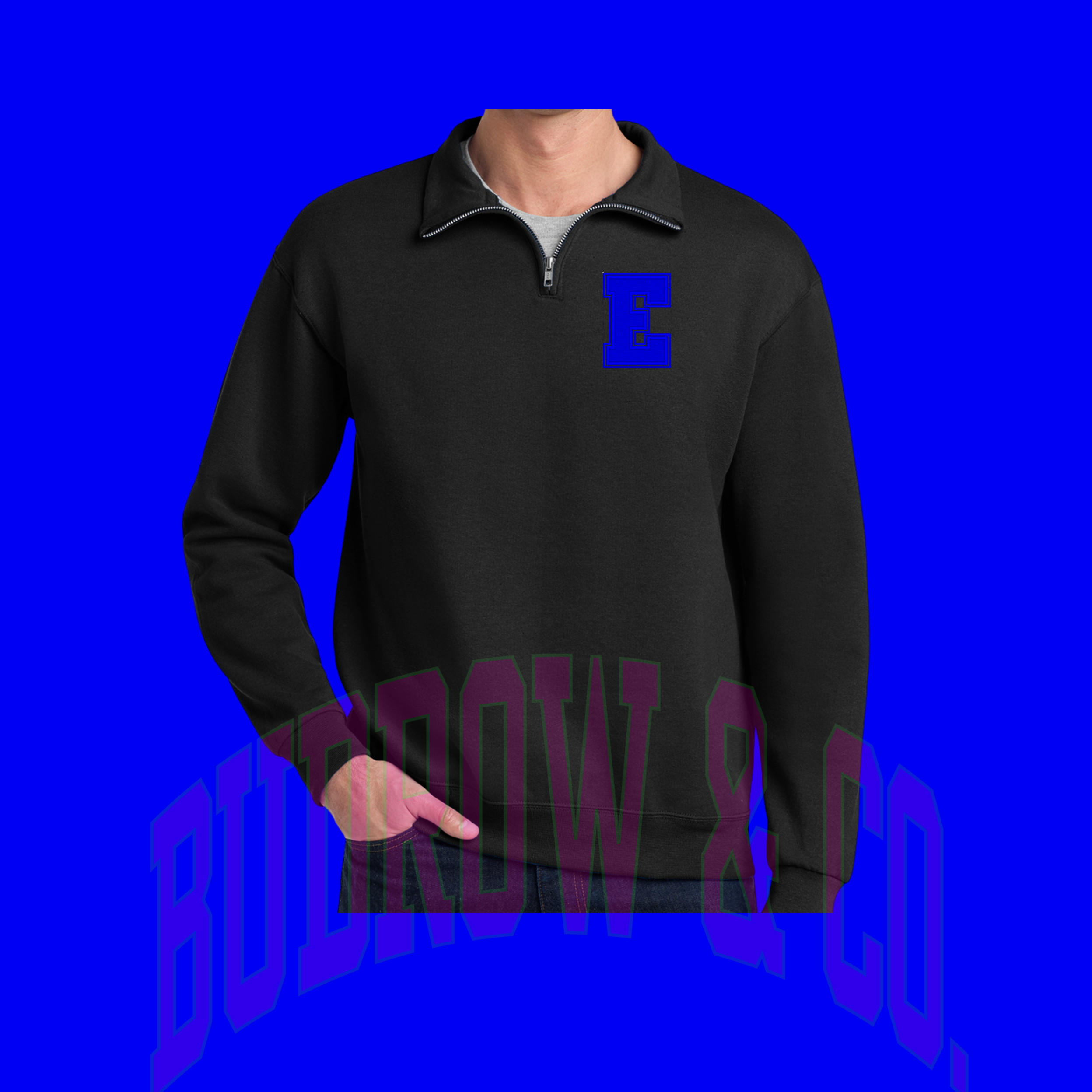 Embroidered 1/4 Zip - Block E (Personalized)