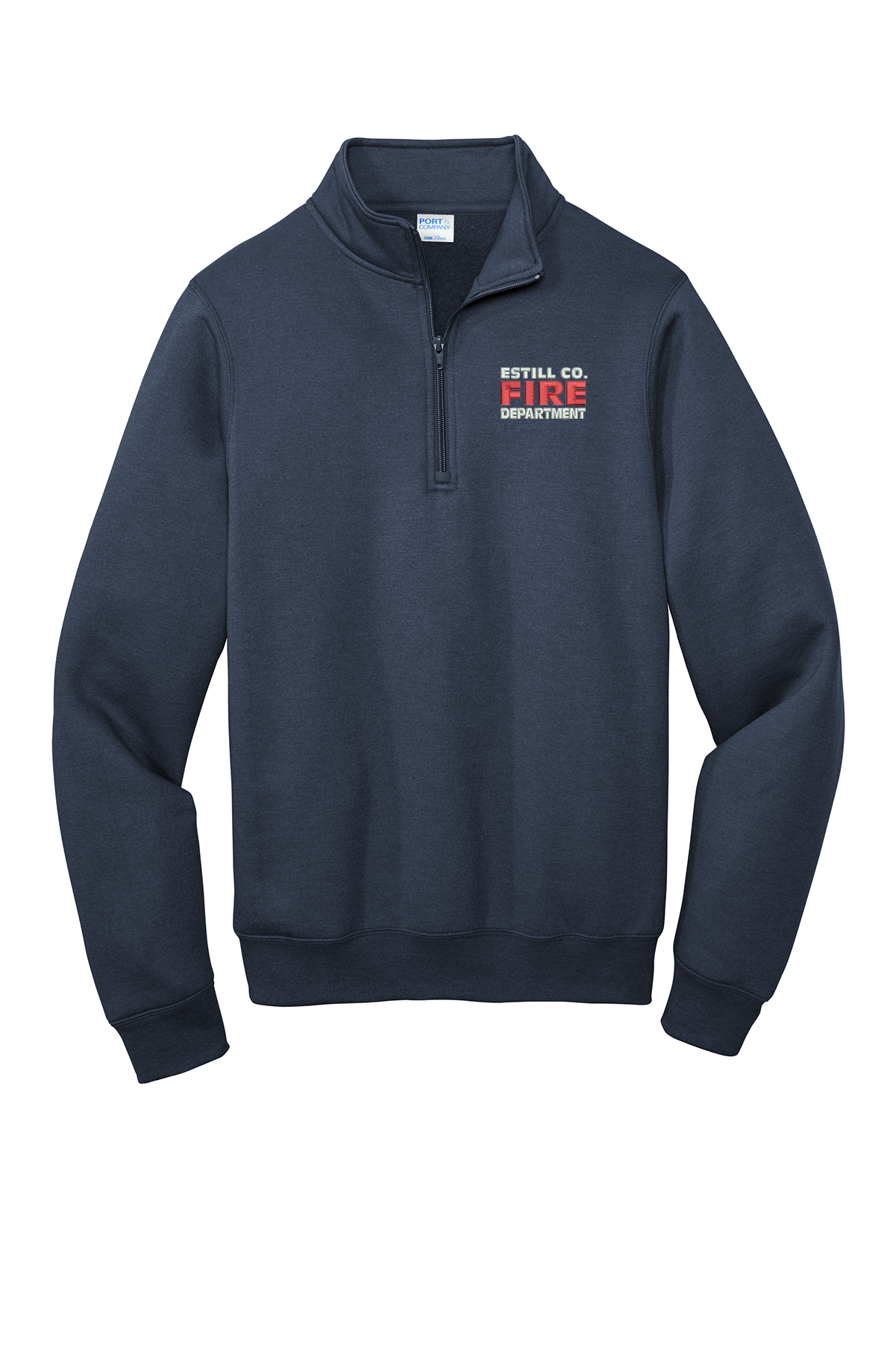 Estill County Fire Department Embroidered Fleece 1/4 Zip / Navy