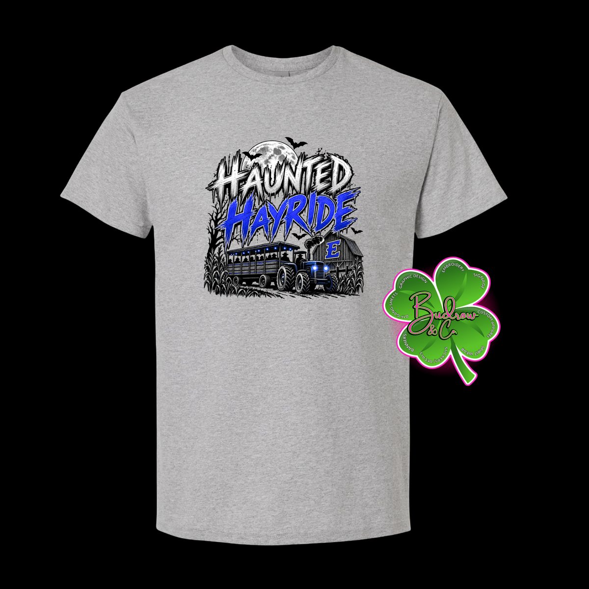 HAUNTED HAY RIDE - FRONT &amp; BACK DESIGN SHORT SLEEVE