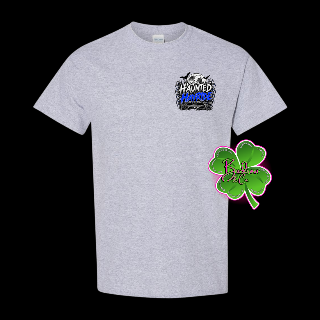 HAUNTED HAY RIDE - FRONT &amp; BACK DESIGN SHORT SLEEVE