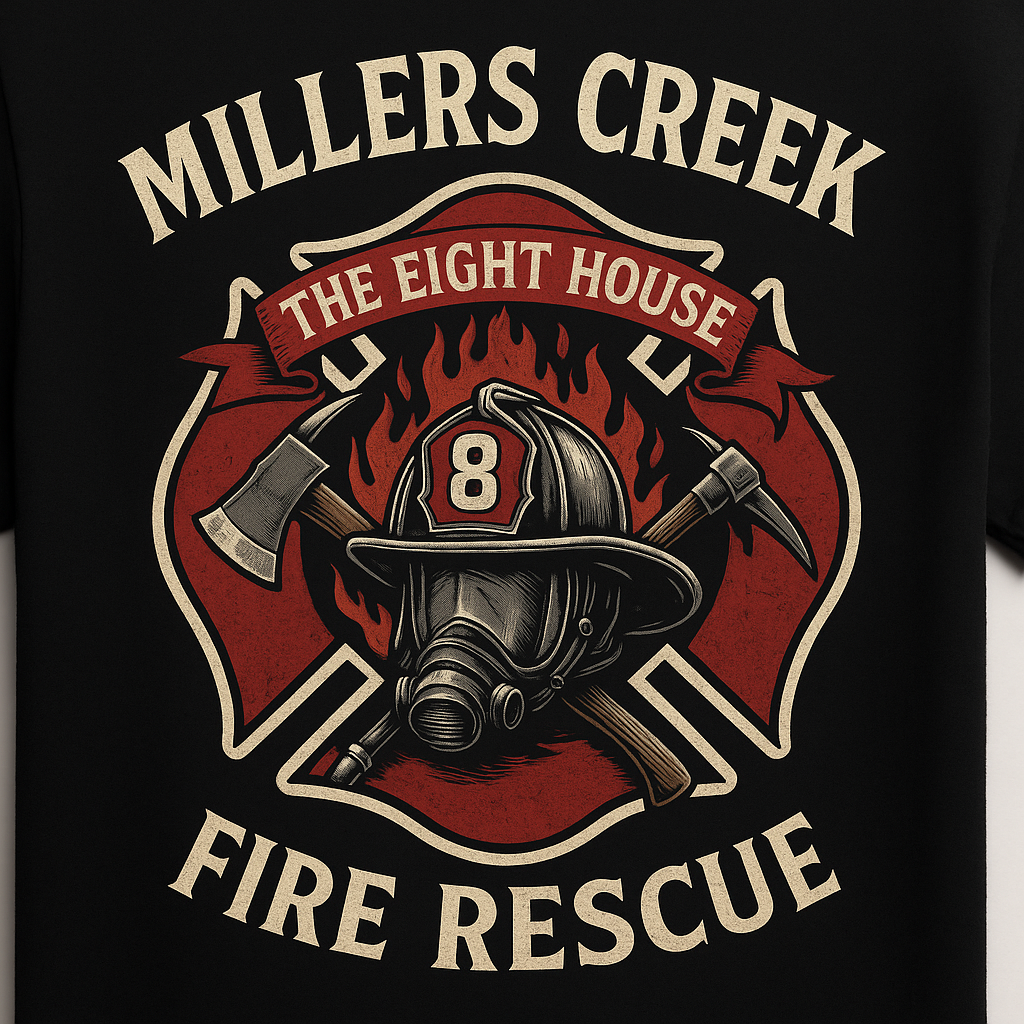 Millers Creek “The Eight House” Fire Rescue Tee