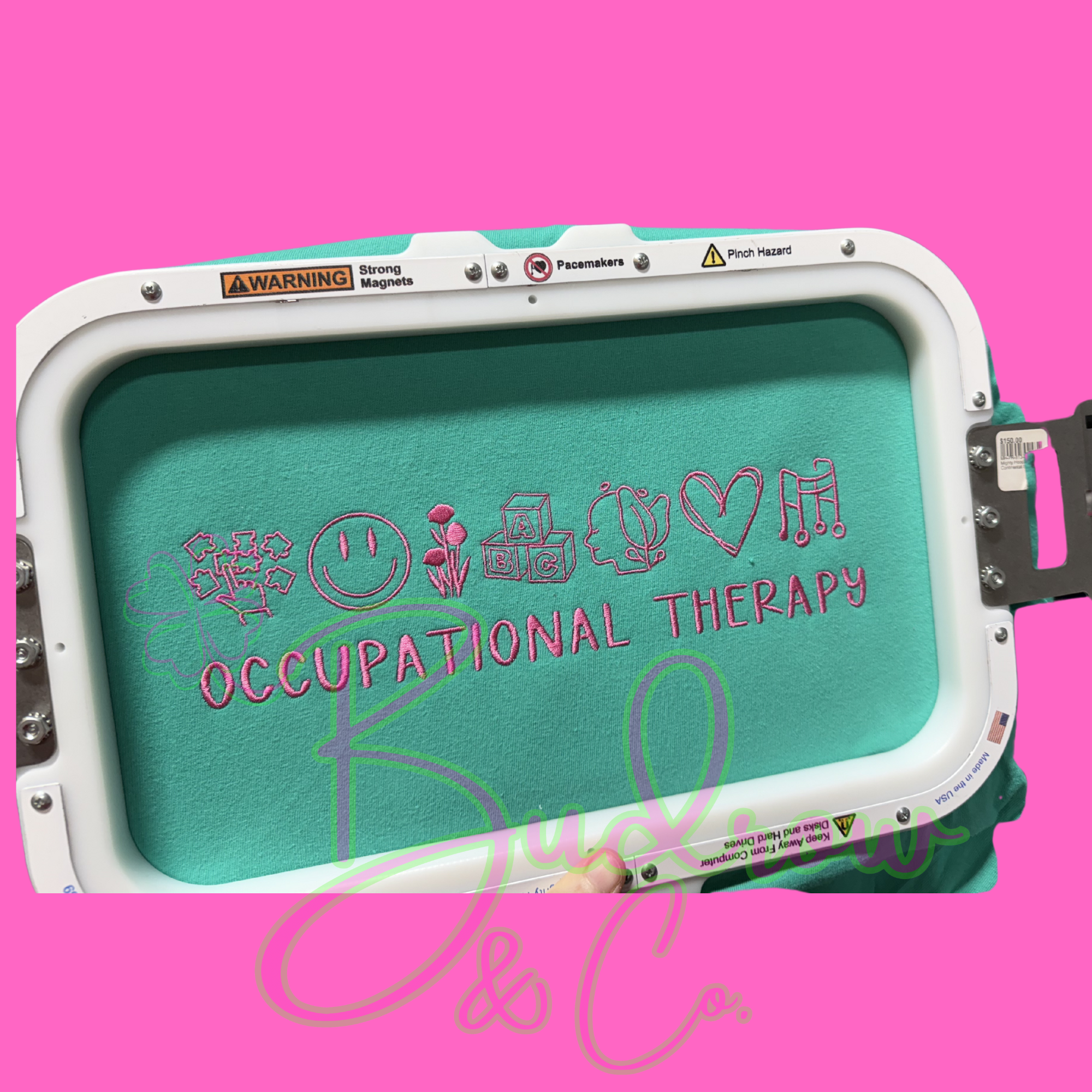 Occupational Therapy Embroidered Icons Tee