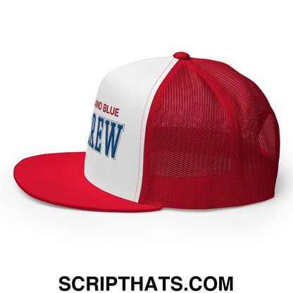 Red White and Blue ICU Crew Nurse 4th of July Funny Snapback Trucker Hat