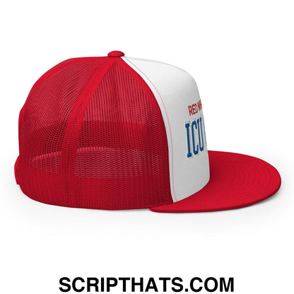 Red White and Blue ICU Crew Nurse 4th of July Funny Snapback Trucker Hat